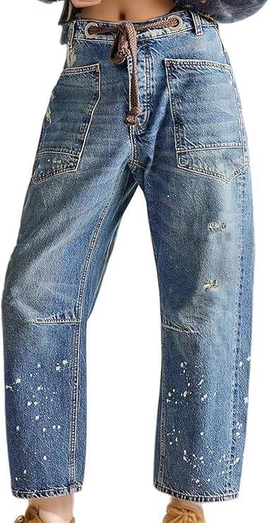 12. Moxie Pull-On Barrel Jeans: Comfy Meets Cool