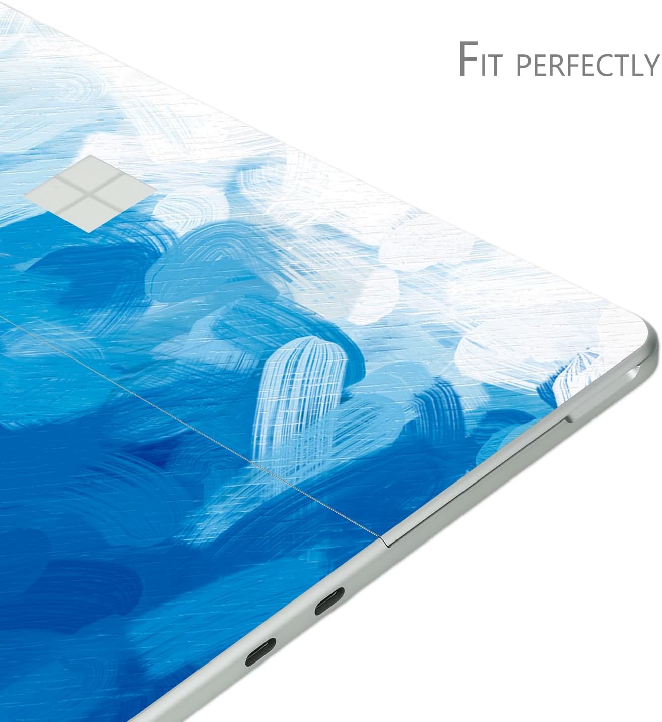 Protective Cover Skin Decal Sticker for Surface Pro 12" [Blue Paint] | Easy Bubble-Free Apply, 2025 Copilot PC, Matte Finish, Anti-Scratch, Anti-Fingerprint, Residue-Free, Full Body Vinyl Wrap
