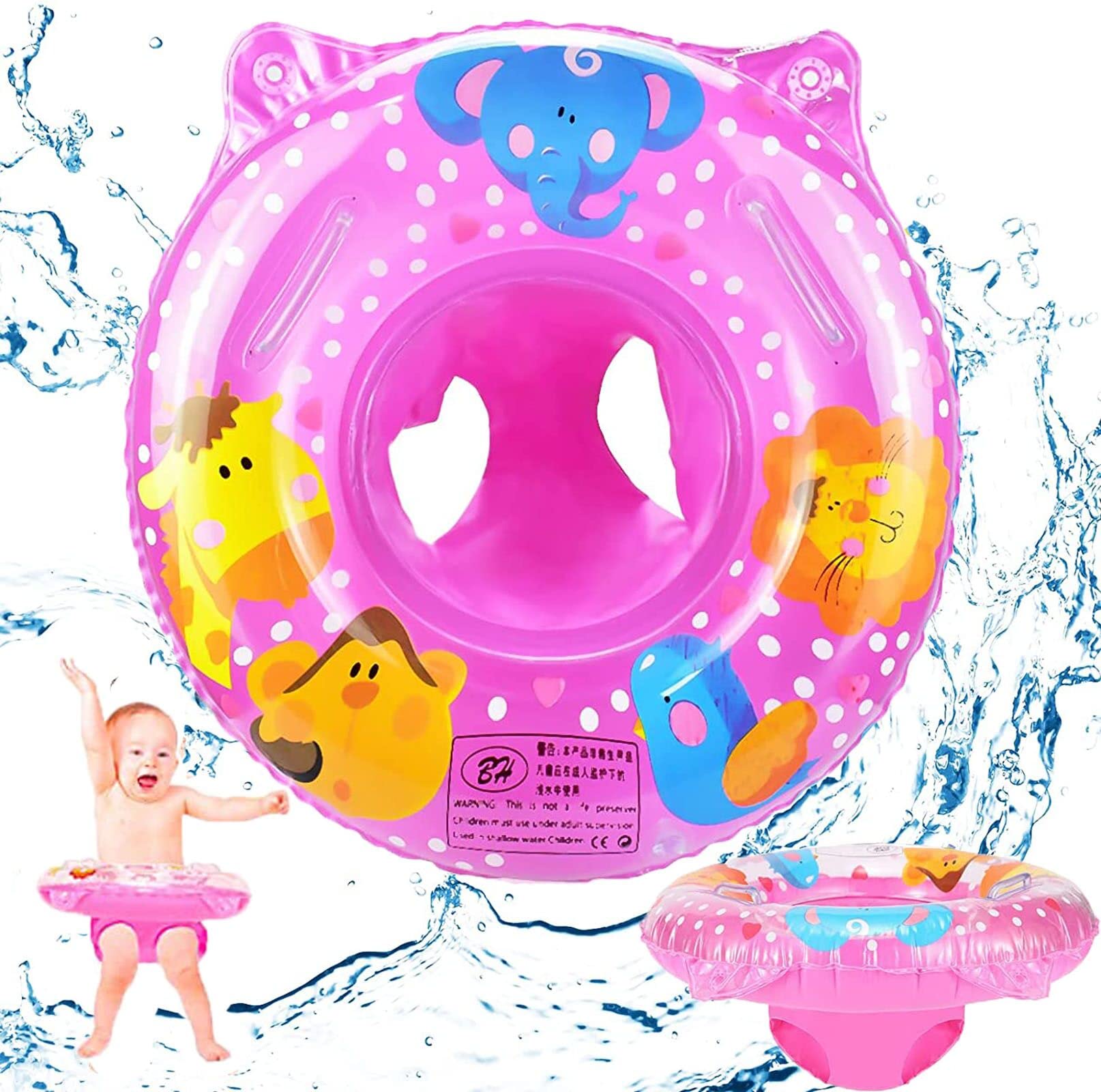 SunAurora Anillo de natación para bebés,Flotador para bebés Inflable, Anillo de natación para niños con Asiento,Piscina hinchables Flotador para bebés de 6 a 36 Meses