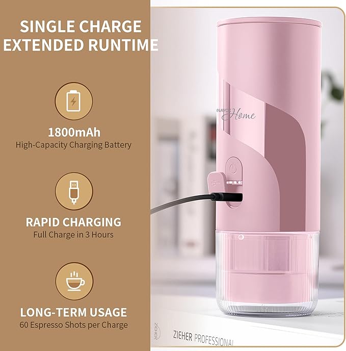 Cafetera Portátil para Espresso con Cápsulas y Molido, 1 Taza miniatura 7