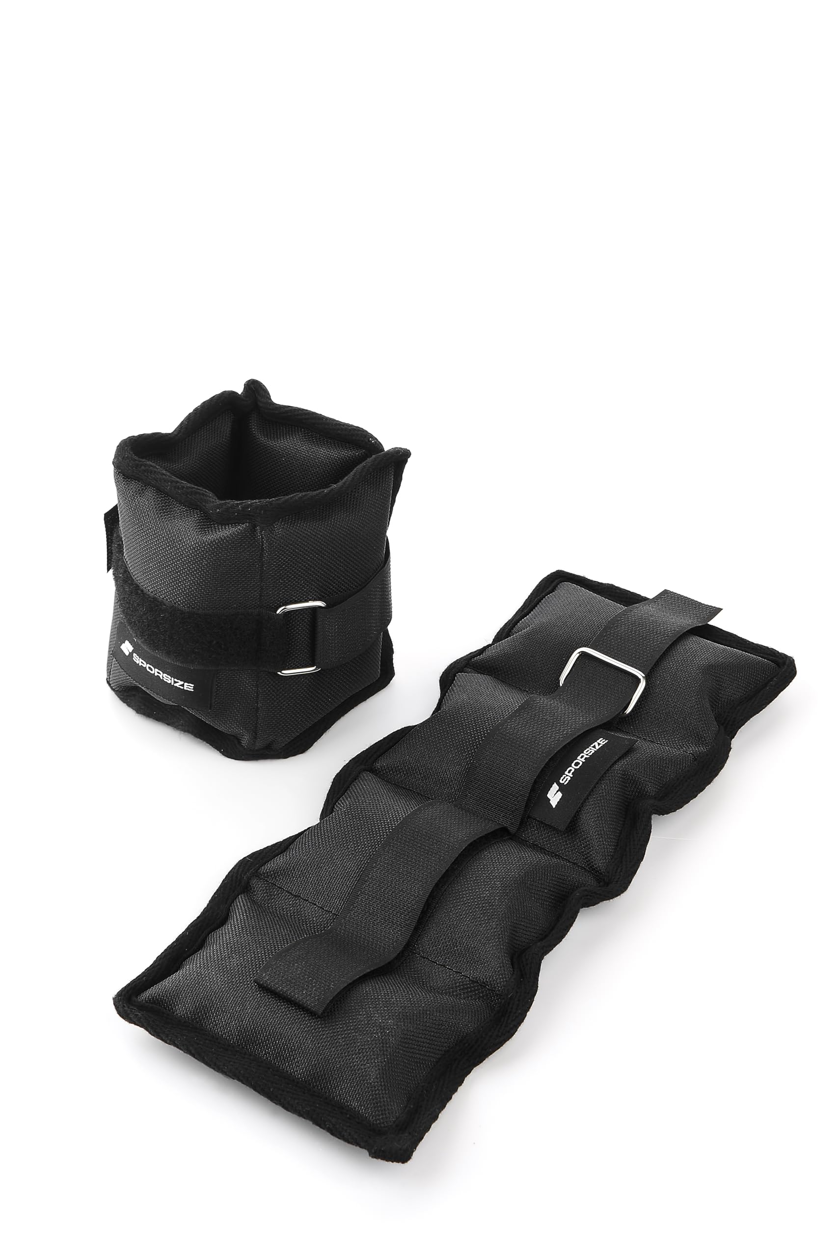 SPORSIZE Ayak Bileği Ağırlıkları – 0.5kg, 1kg, 1.5kg, 2kg, 2.5kg, 3kg, 4kg, 5kg – Ayarlanabilir Kayışlı, Mavi & Siyah, Yürüyüş, Fitness ve Evde Antrenman için (Siyah, 2.5 KG)