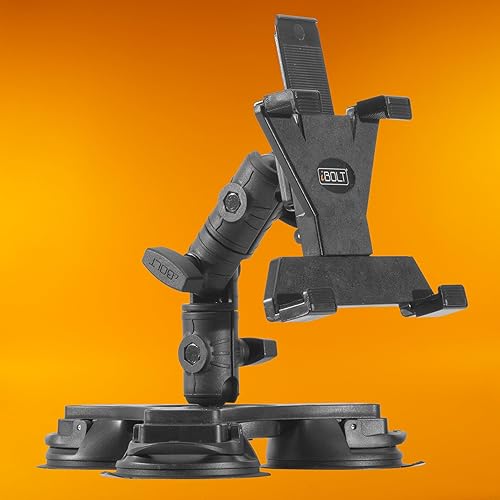 Miniatura 4 de iBOLT TabDock IncrediBOLT 360 Soporte de triple ventosa resistente para tabletas de 7 a 10 pulgadas, ideal para parabrisas y tableros