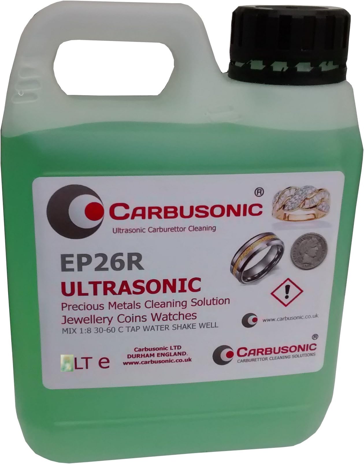 Ultrasonic Cleaning Solution Fluid 1LT Jewellery, Coins, Watches, for use in ultrasonic Cleaning Tanks, 1 Litre