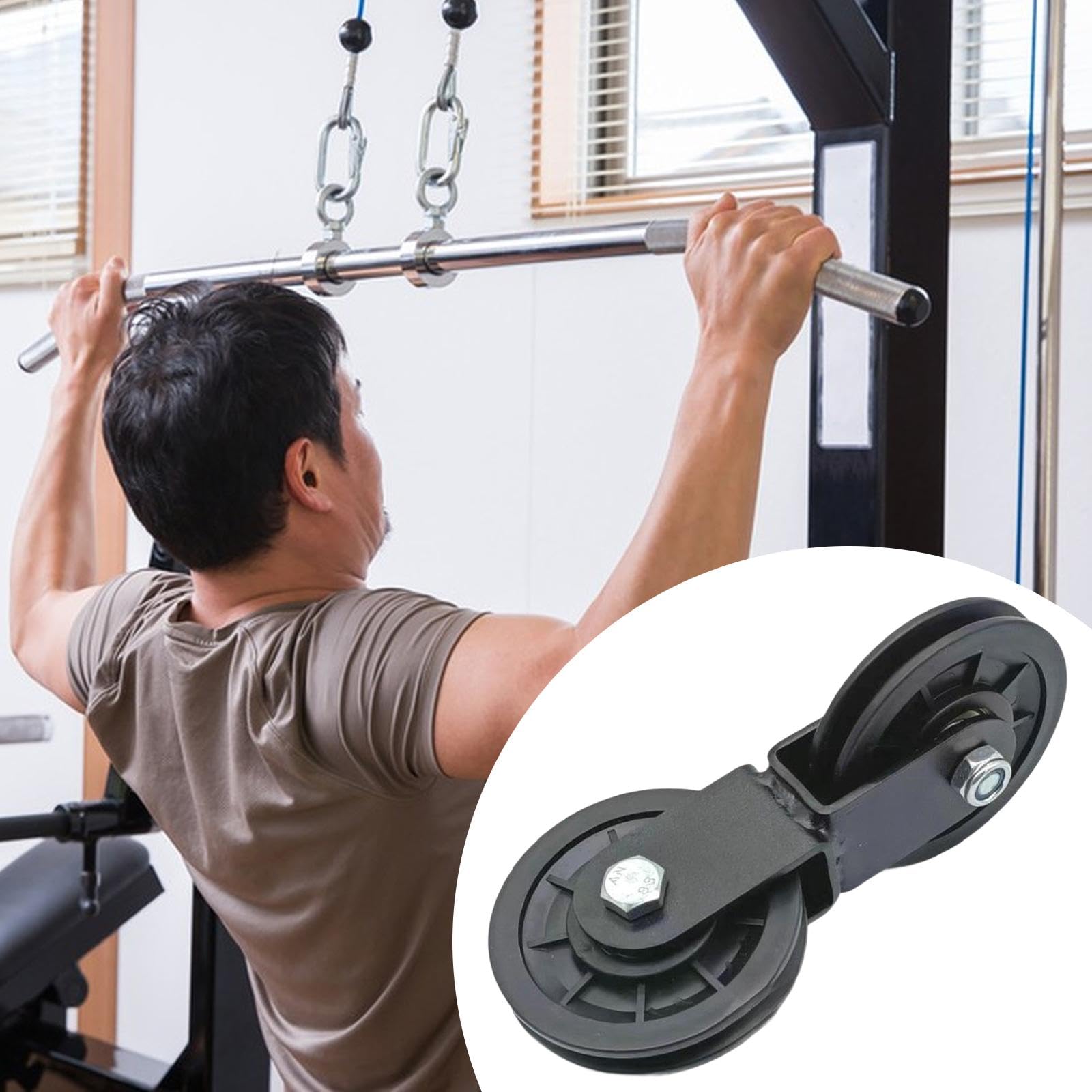Accesorios Profesionales para Equipos de Fitness con Polea Doble, Polea Transversal de