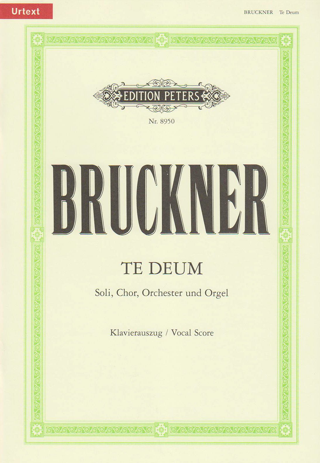 Edition Peters Te Deum (Vocal Score)