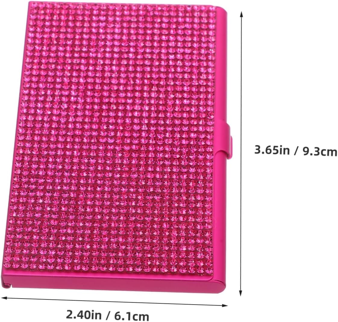 Gadpiparty Business Card Holder for Women Elegant Glitter Storage Case for Business Professionals Compact and Stylish Card Case Office Accessory