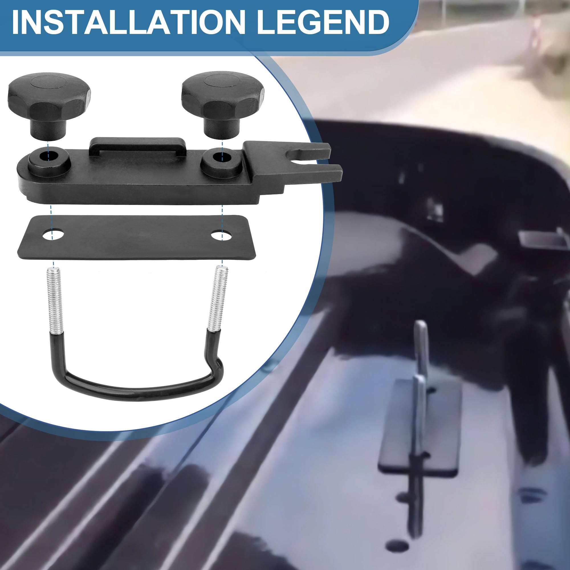 Snapklik.com : 4 Pcs Universal Roof Rack Brackets, Roof Box U-Bolt ...