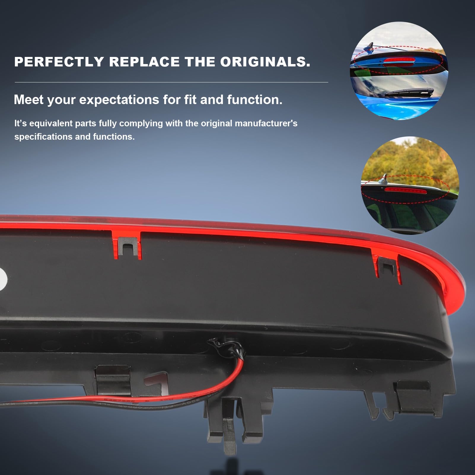 Njssjd Troisième Feu Stop LED Central Haut Pour O-pel