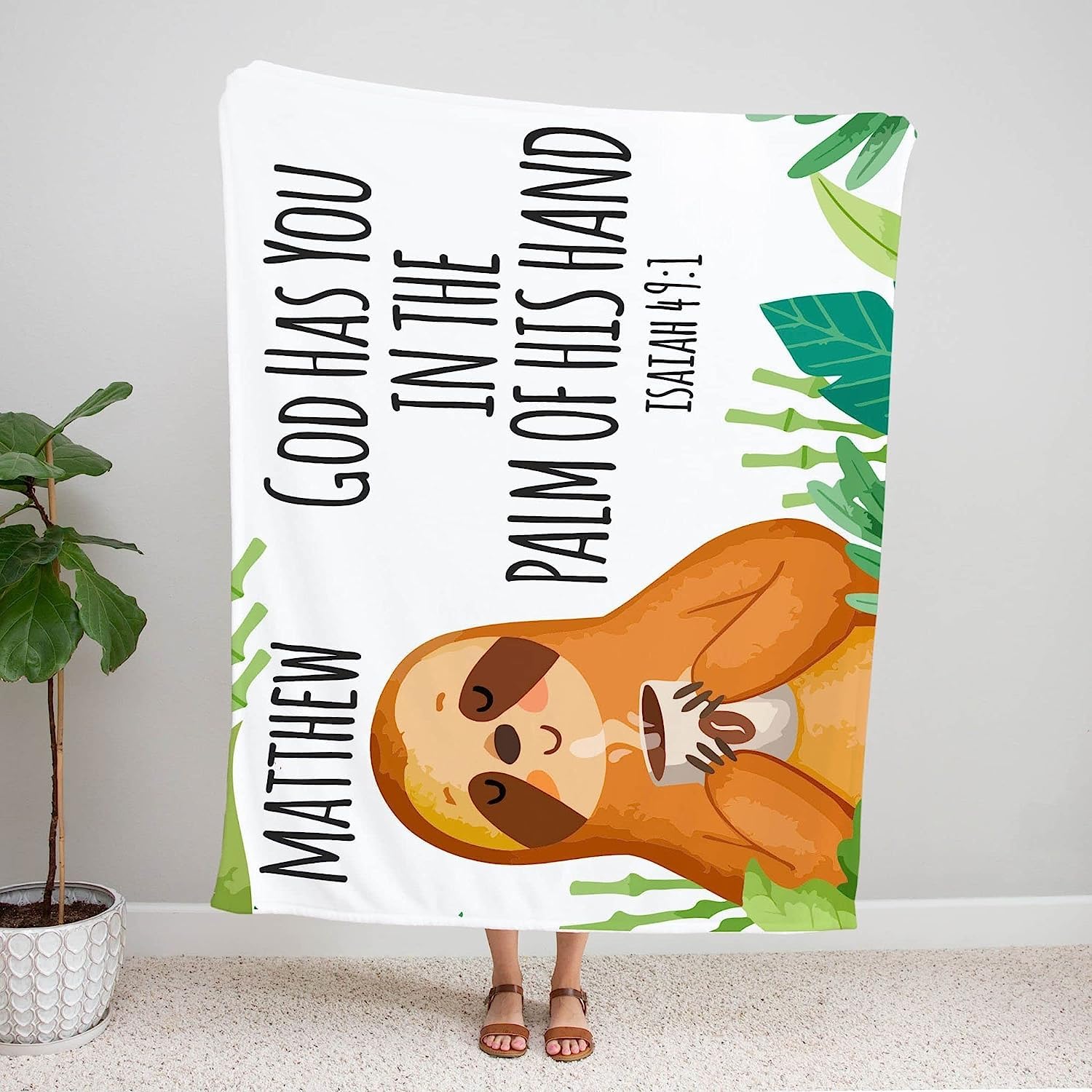 Coperta Con Versetti Biblici Per Donna, 127x152 Cm, In Microfibra Flanellata, Regalo Cristiano Di Conforto E Guarigione