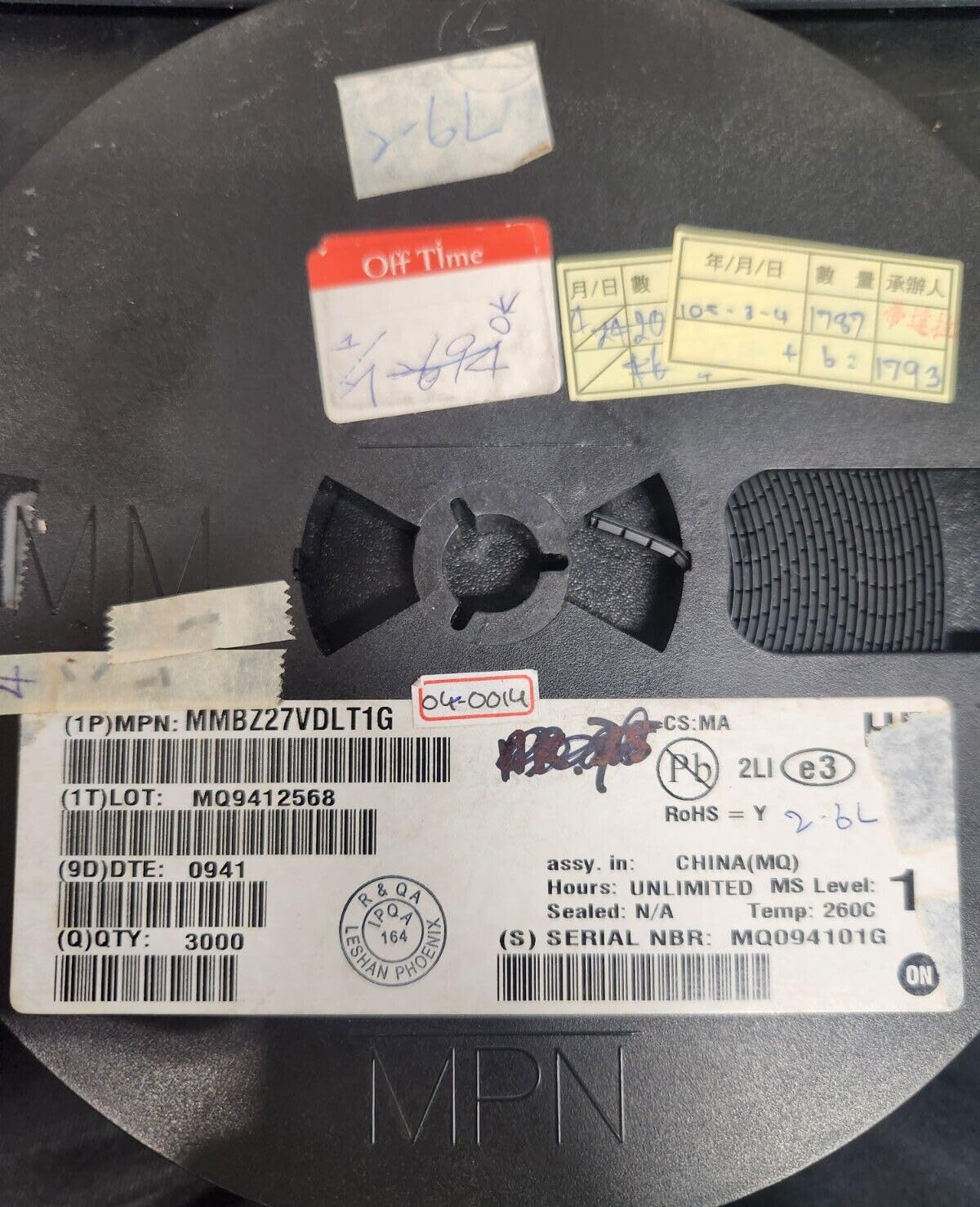 (10 PCS) MMBZ27VDLT1G ON TVS DIODE 22VWM 40VC SOT23-3