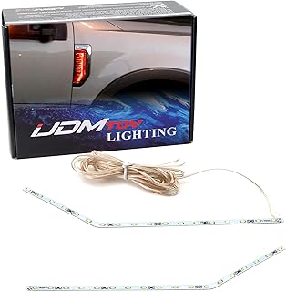 iJDMTOY Red LED Illumination Kit for Ford Super Duty Fender Emblems (2017-2021)