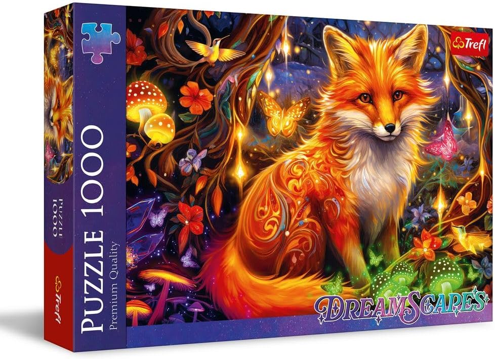 Trefl Fairytale Fox 1000 Piece Jigsaw Puzzle, Dreamscapes 27"x19" Print, DIY Puzzle, Creative Fun, Classic Jigsaw for Adults and Children from 14 Years Old