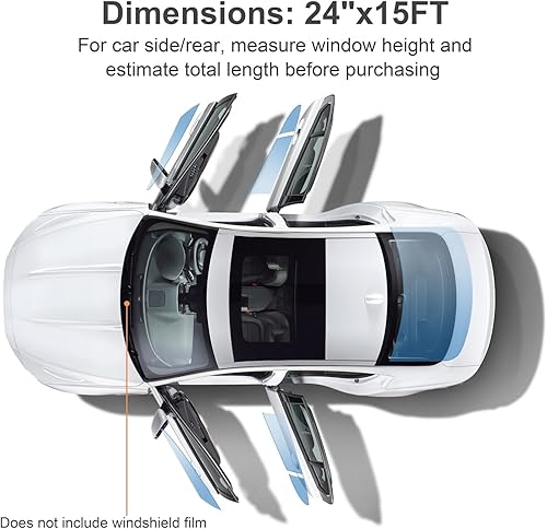 Miniatura 8 de Película tintada de ventana para automóviles, protección de privacidad, película automotriz 5% VLT de nano cerámica para parabrisas delantero Winodw