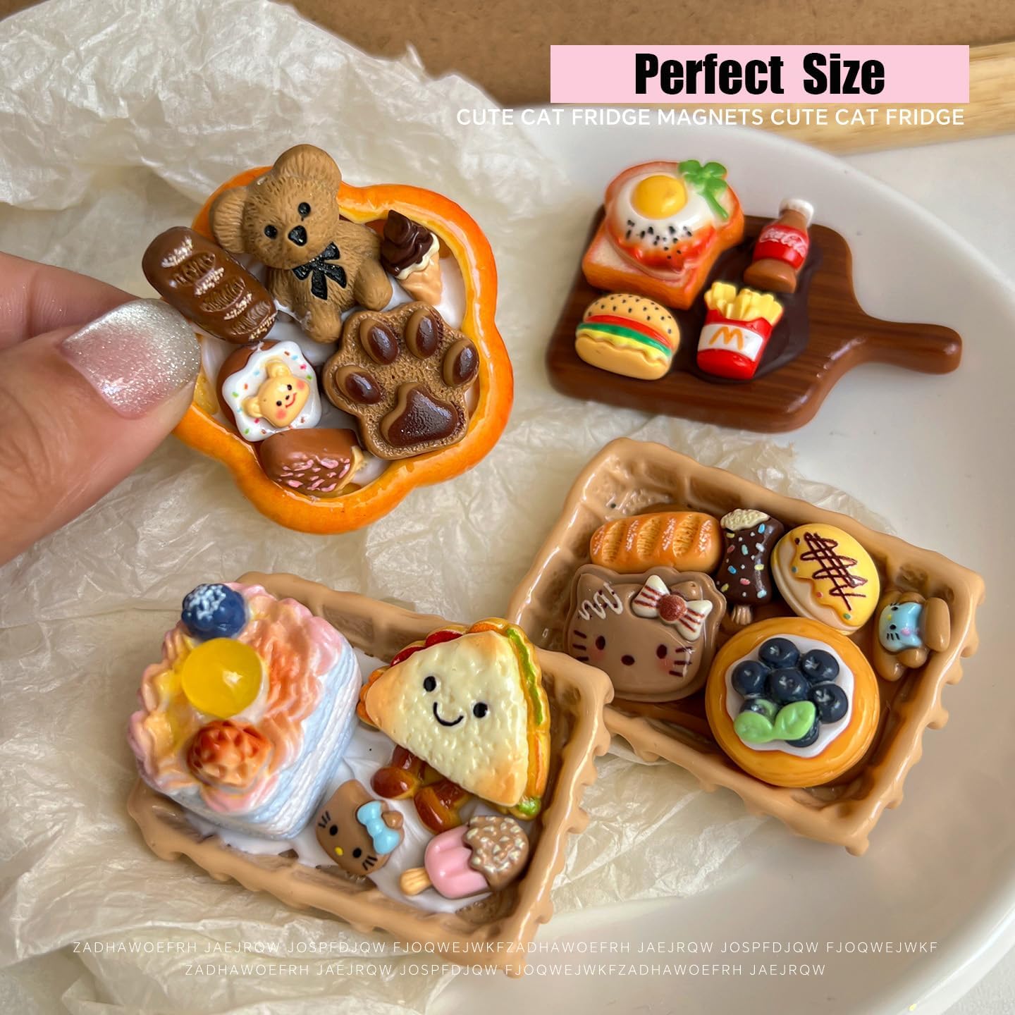 Food Magnets for Fridge 4pcs 3D Clay Magnets Cute Refrigerator Magnets Decorative Fridge Magnets Aesthetic for Kitchen Magnets Eclectic Home Decor for Magnetic Whiteboard or Blackboard image 4