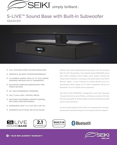 Miniatura 5 de Seiki Base de sonido SBASE301 (negro)