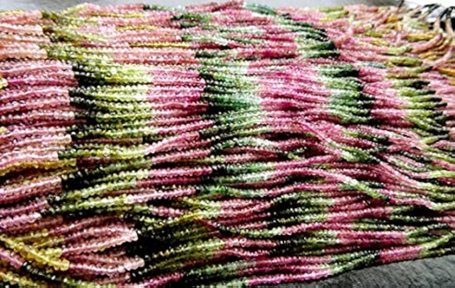 MultiTourmaline perles rondelles facettées pour créer vos colliers d'été bohèmes