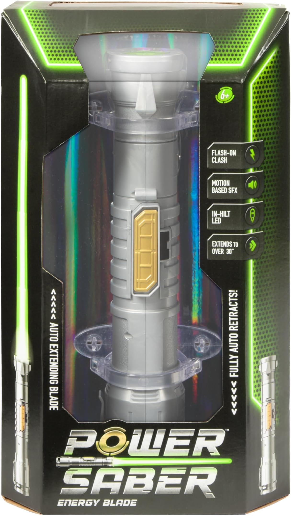 Green | Auto Extending 30" LED Energy Blade | With Motion Based Light and Sound Effects | Recommended Ages 6+