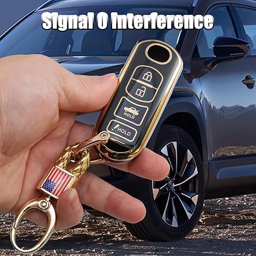 Miniatura 3 de Funda protectora para llavero Mazda compatible con 3 6 8 Miata MX-5 CX-3 CX-5 CX-5 CX-5 CX-7 CX-9 Negro