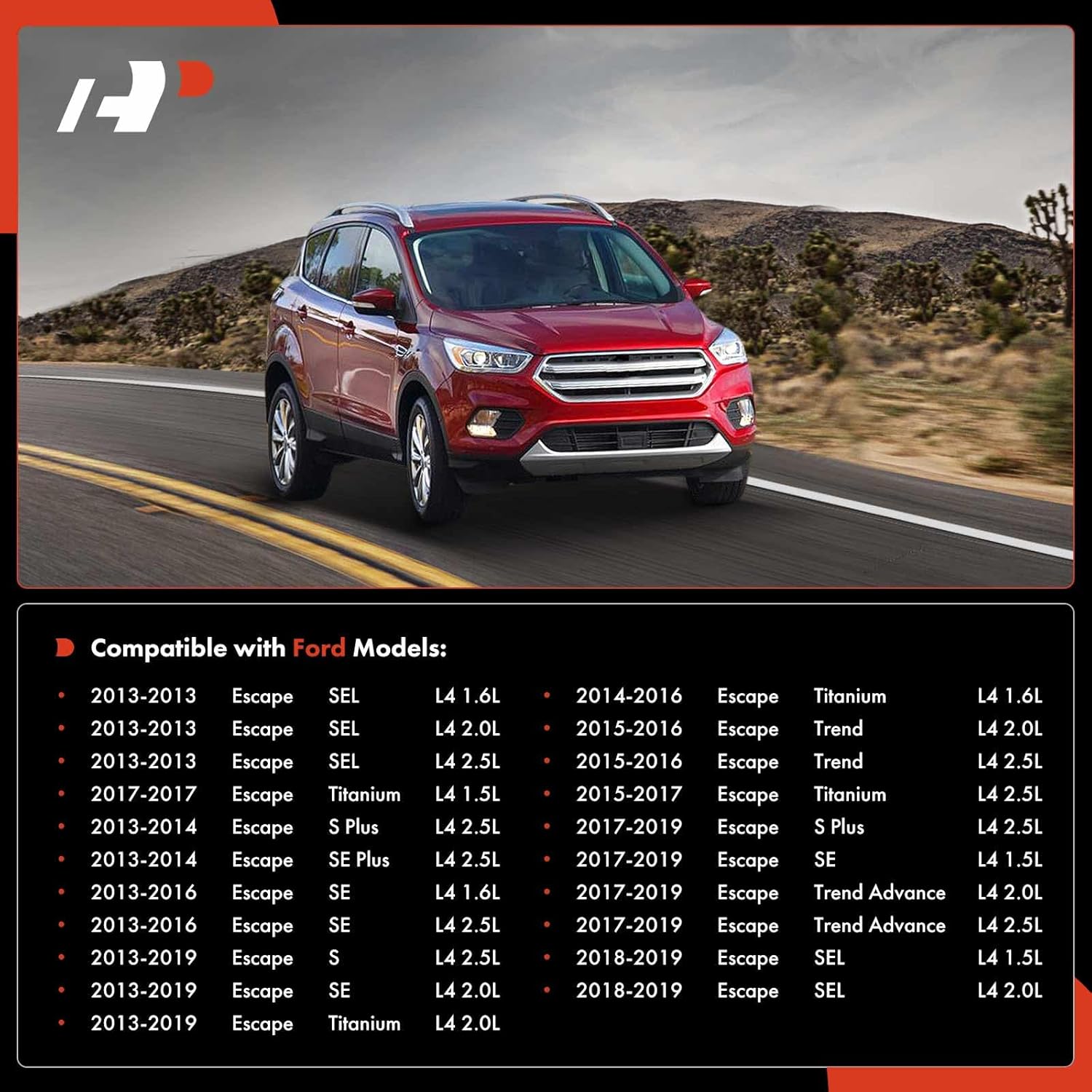 A-Premium Front Right Lower Control Arm, with Ball Joint and Bushing Assembly, Compatible with Ford Escape 2013 2014 2015 2016 2017 2018 2019