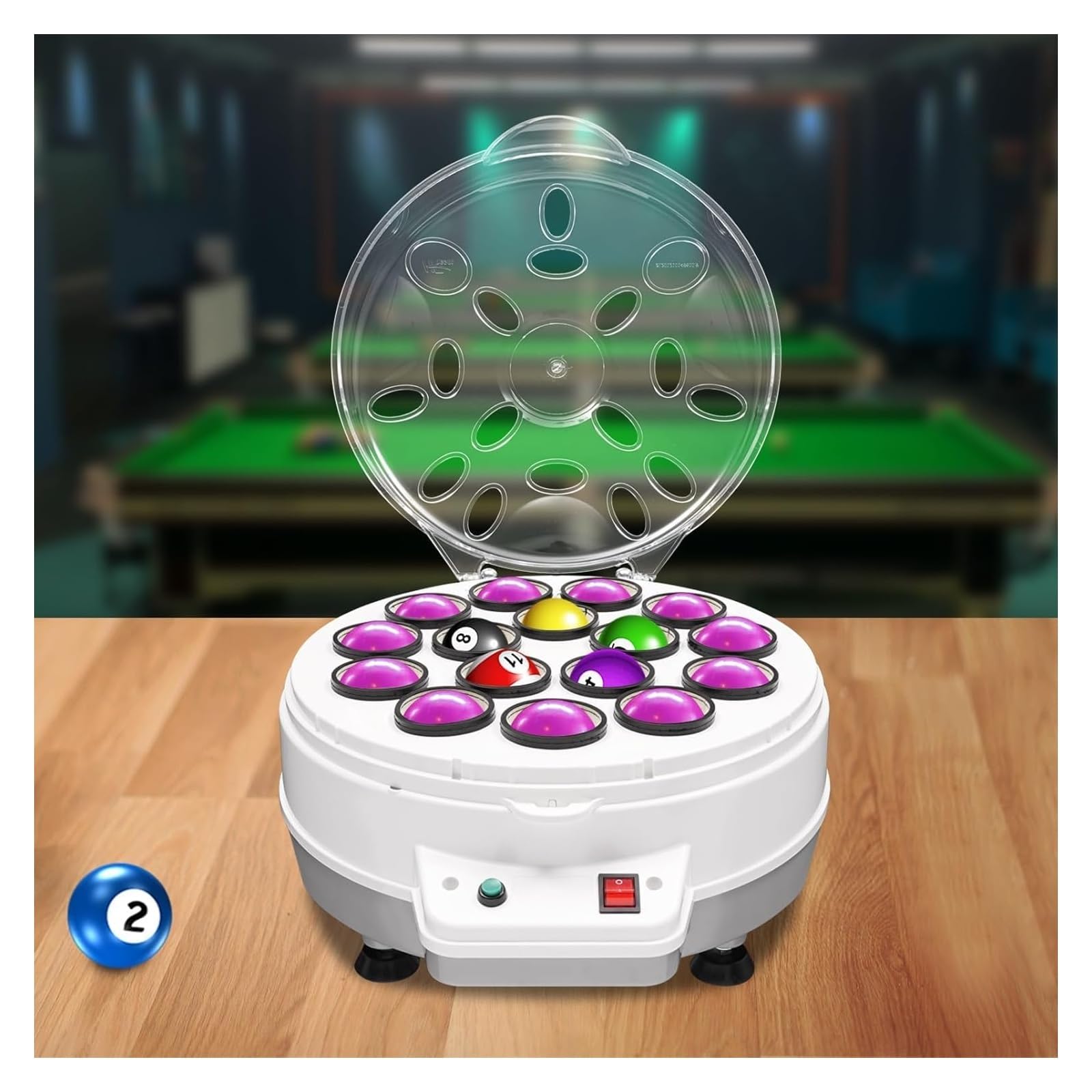Pulidor y limpiador automático de bolas de billar para bolas de billar, máquina pulidora eficiente para 16 bolas, mejora el juego con mantenimiento rápido