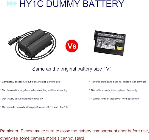 Miniatura 6 de EH-5 Adaptador de corriente de CA EP-5B Kit de batería ficticia, para Nikon Z5 Z6 Z7 Z8 Z5II Z6II Z7II Z6III Z7III D500 D610 D750 D780 D800e D810
