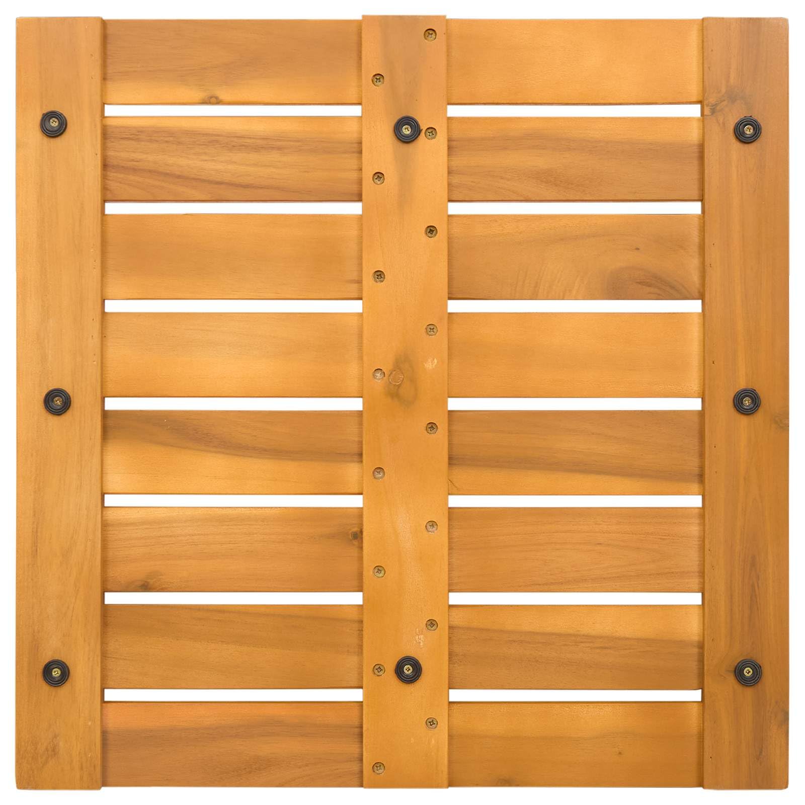 Juego de 2 alfombrillas de baño de madera, antideslizantes, diseño ventilado, lavables, compactas, para baño, ducha, aseo de invitados, modernas, bohemias