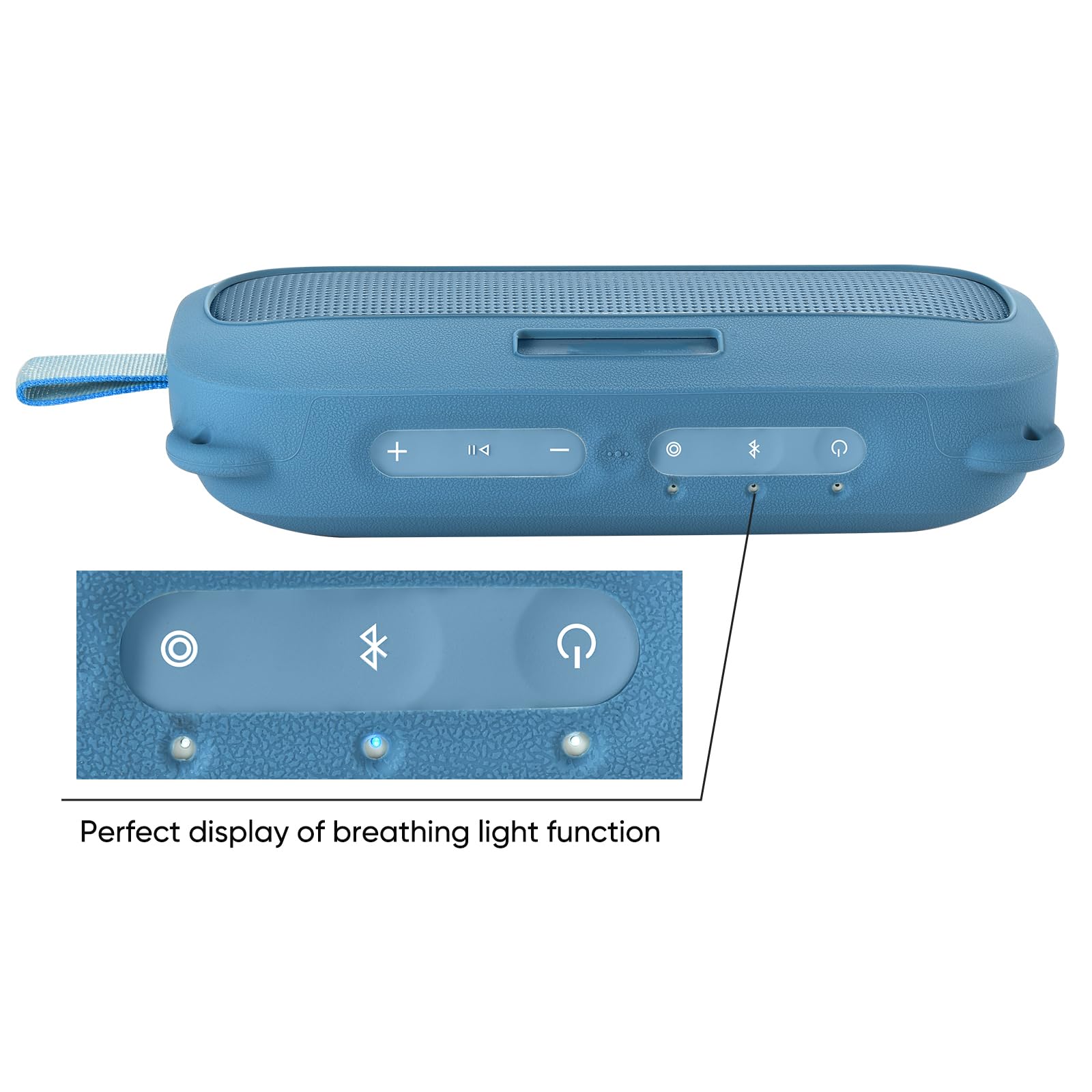 Funda para Bose SoundLink Flex (2.ª Gen.),Bolsa de Silicona Protectora Estuche Case Accesorios con Viaje Correa para Bose SoundLink Flex 2/SoundLink Flex Altavoz Bluetooth Portátil,Azul
