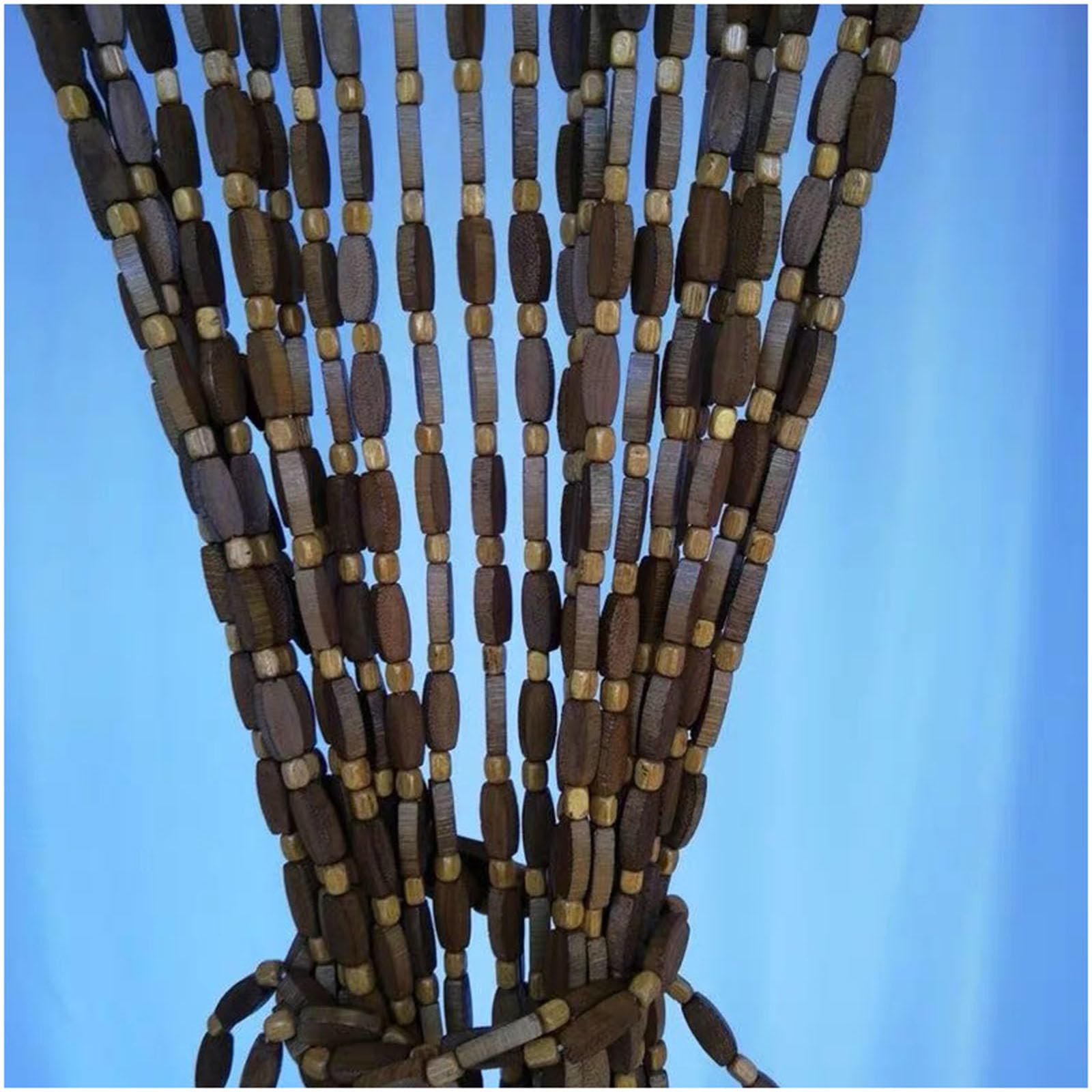 Rideau De Perles, Rideau De Porte Anti-Mouches, Rideau De Perles en Bois pour Porte, Rideau De Porte Et Fenêtre Suspendu, Rideau De Perles en Bambou Naturel, Fait À La Main,35strands-70x190cm