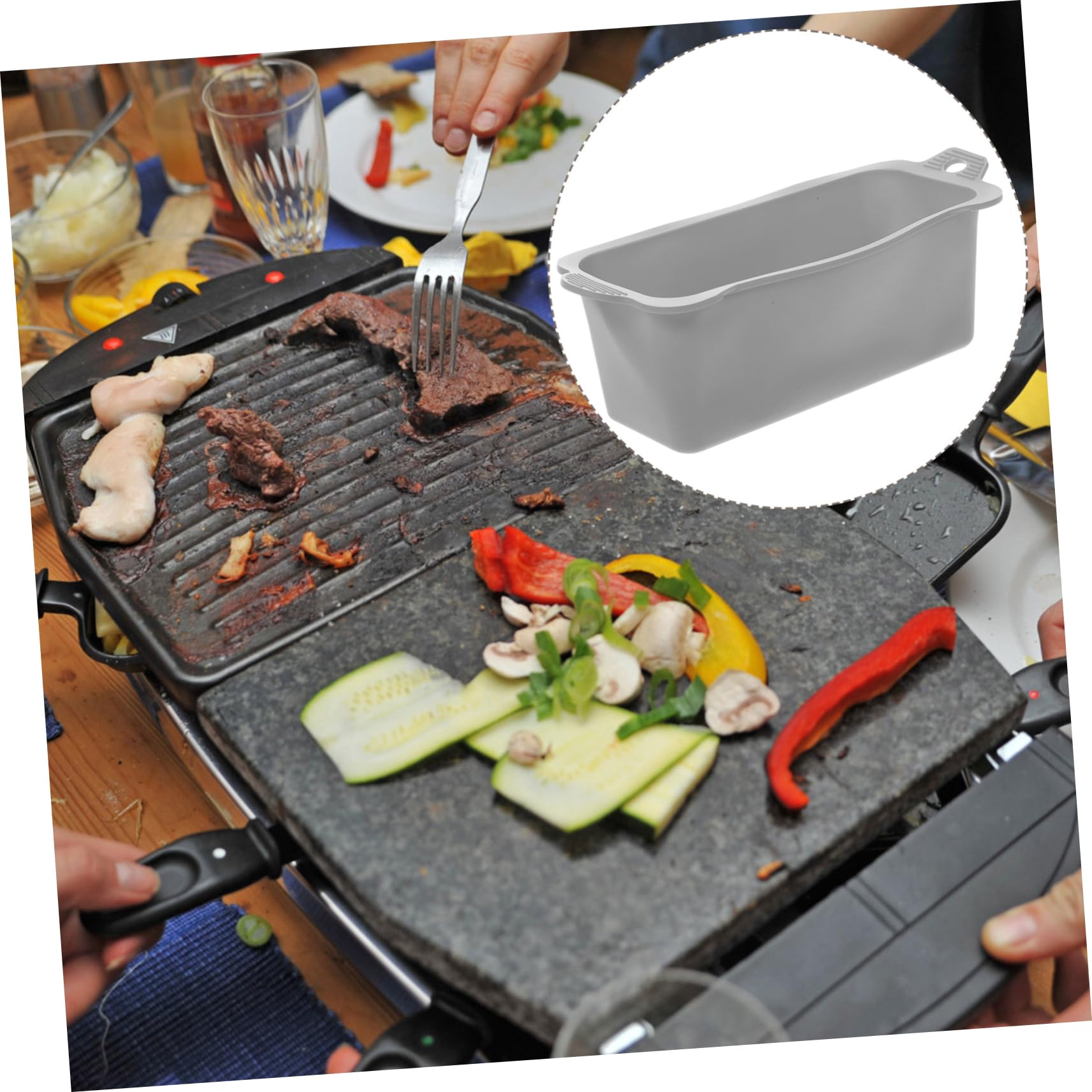 TIDTALEO Outdoor Grease Catcher Liners Replacement for Grill Food Grade Silicone Grease Cup Liner