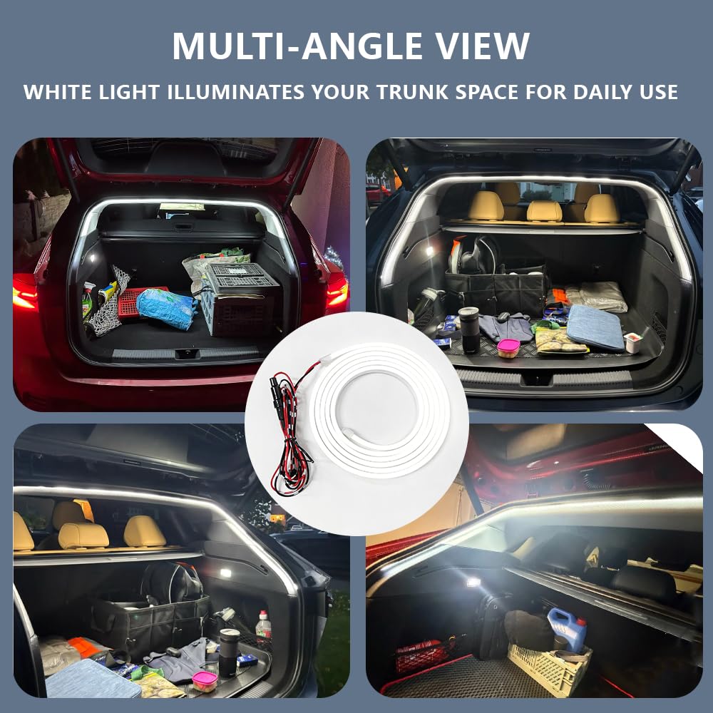 Barra LED Bianca per Bagagliaio Posteriore con Connettore Personalizzato, Compatibile con MG HS MG4 MG5 MG7
