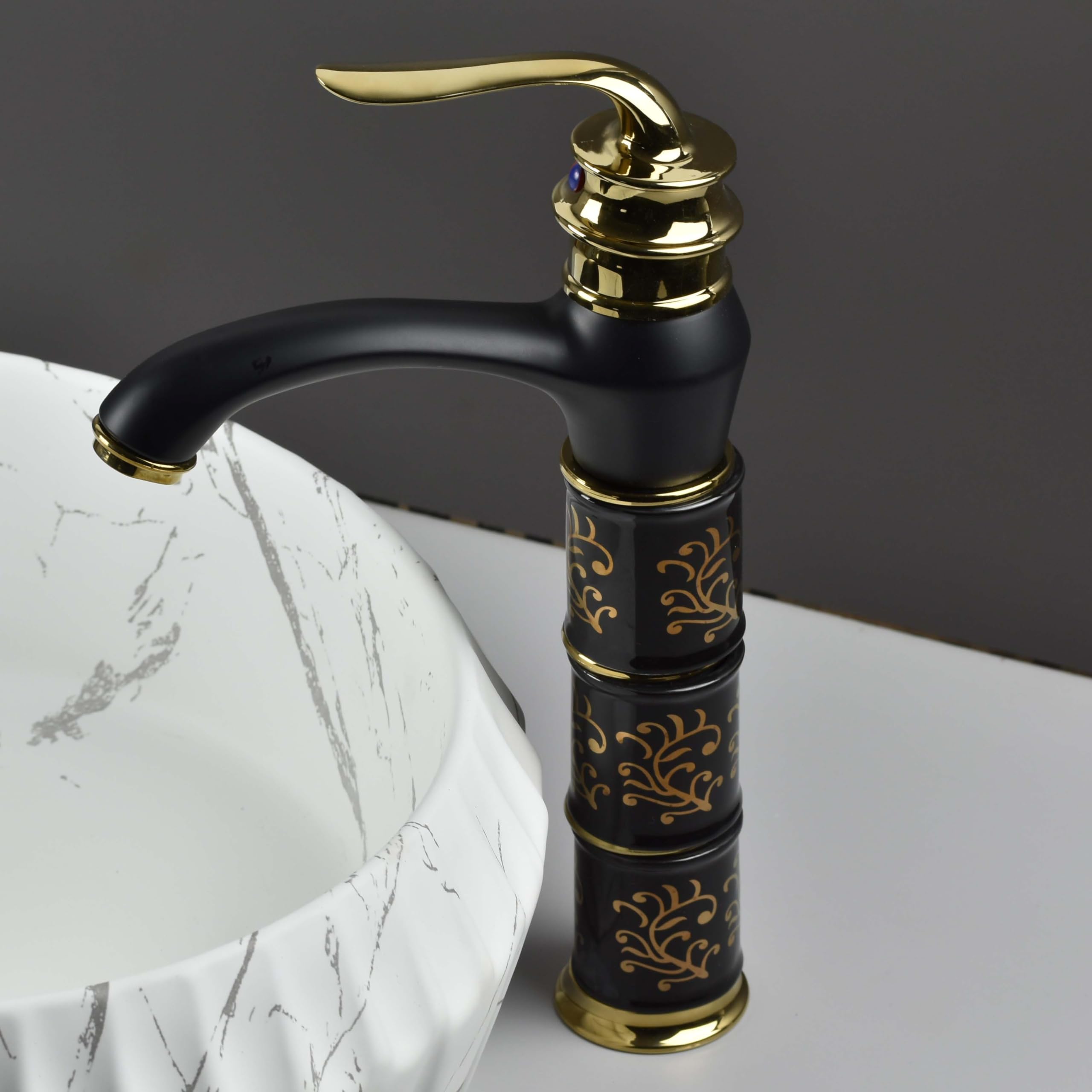 InArt Stylish Bathroom Faucet, Single Lever, Waterfall, 12 Inches, Antique, Hot and Cold Water Mixer (Black Gold 1) (B0D8XZJPV4) Amazon Price History, Amazon Price Tracker