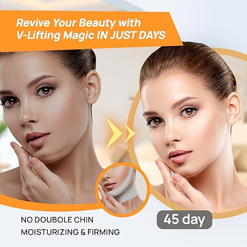 Miniatura 3 de Máscara de barbilla y cuello con elevación en forma de V, 16 unidades de reducción de barbilla doble, parches de arrugas de cuello para apretar -