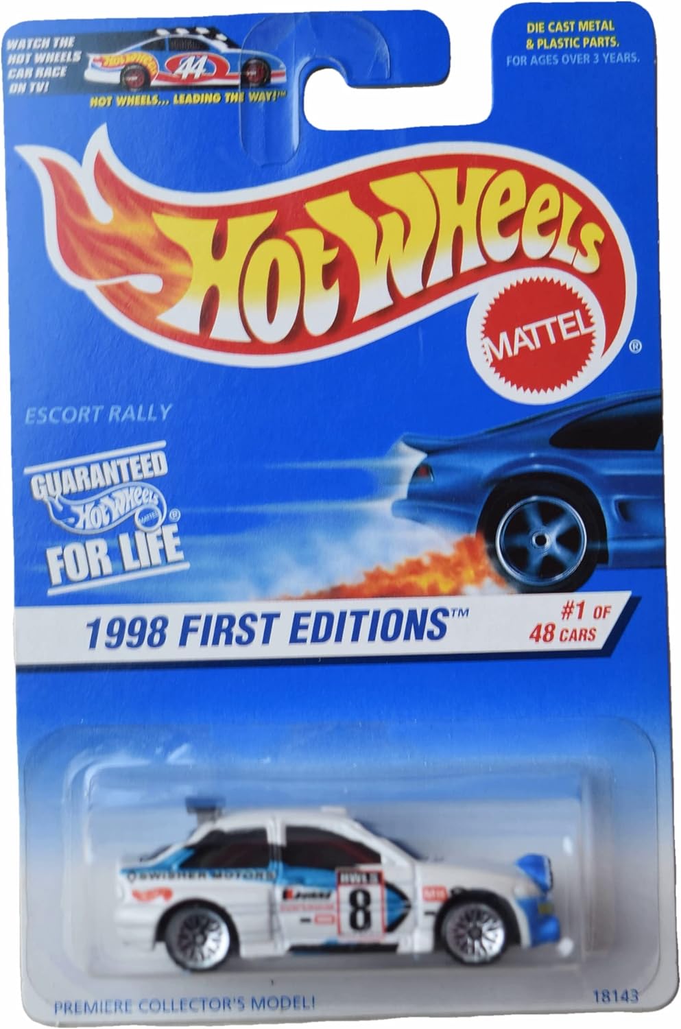 Hot Wheels Escort Rally, 1998 First Editions 1/48, White