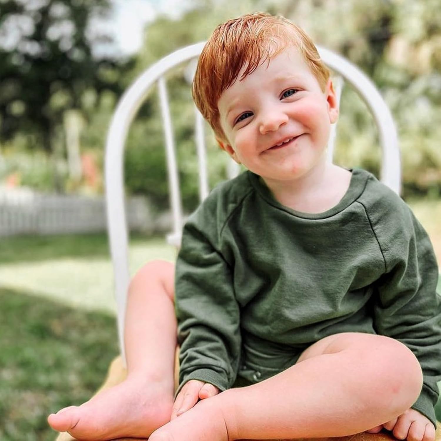 Toddler Baby Boy Girl Bubble Romper Infant Oversized Plain Long Sleeve Crewneck Sweatshirt Bodysuit Cute Clothes - Image 2