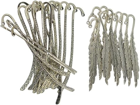 Esquirla 30x Retro Silver Bookmark Metal Charms Pendant for