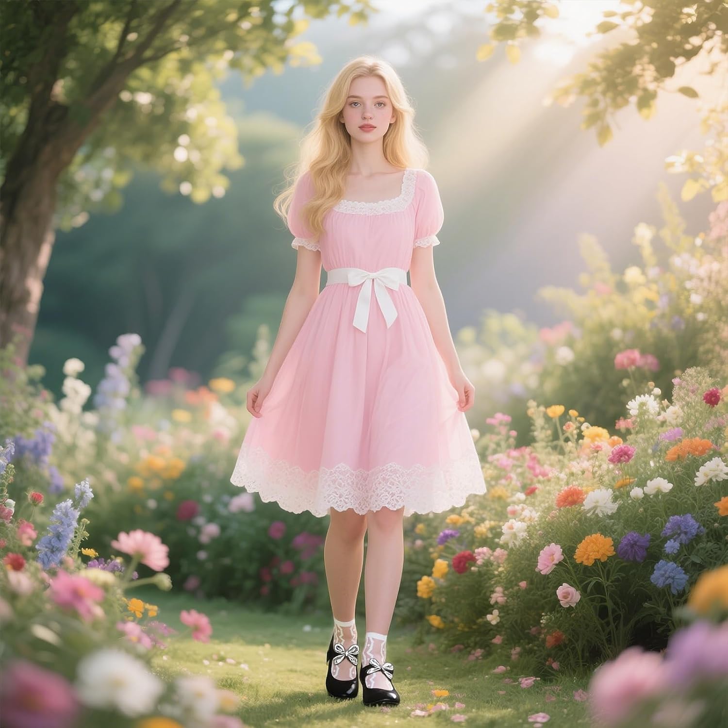 YOYOU Ruffle Crew Socks Women, Frilly Socks, Girly Scalloped Lettuce - Image 3