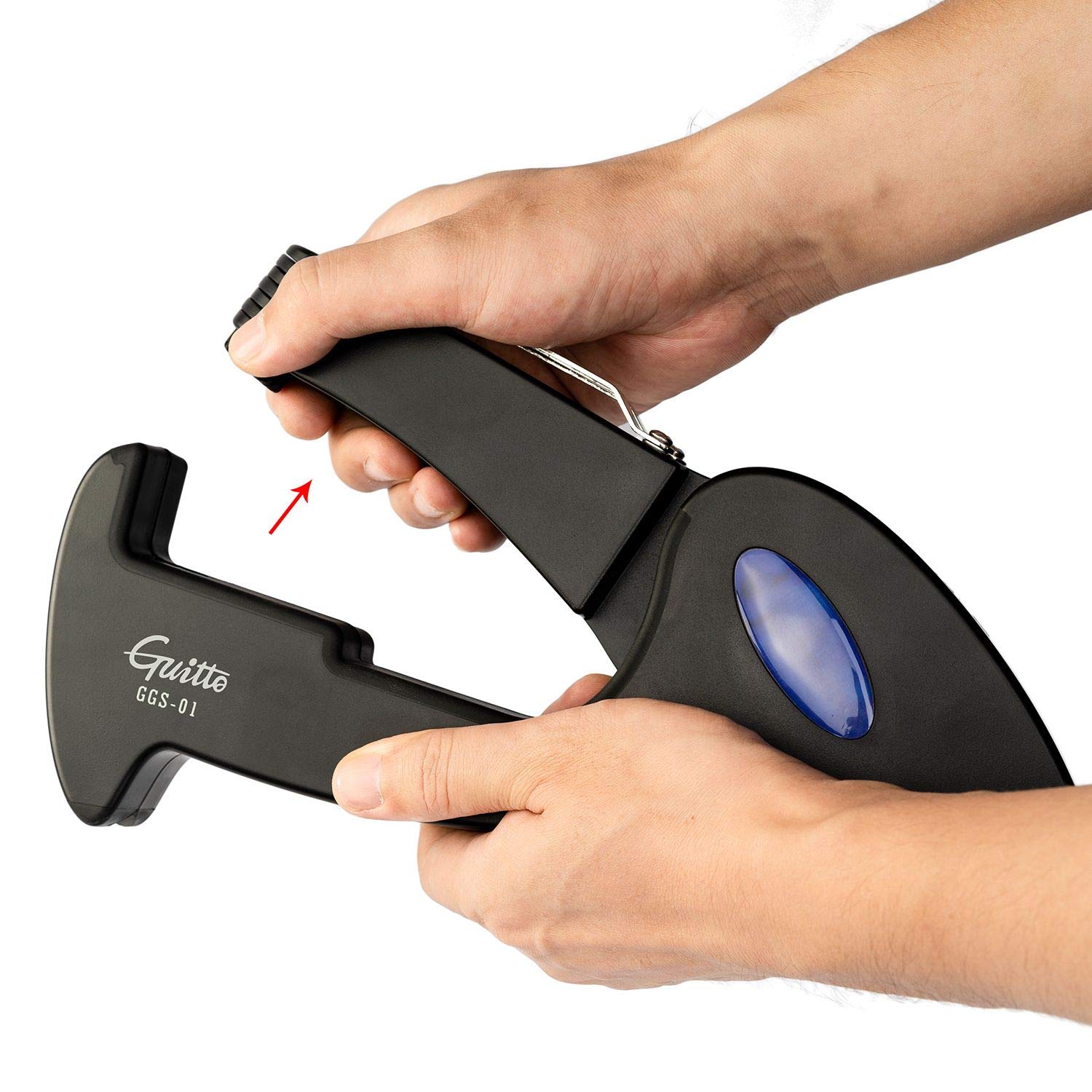 Guitto GGS01B - Soporte plegable universal para guitarra eléctrica, acústica y bajo eléctrico.