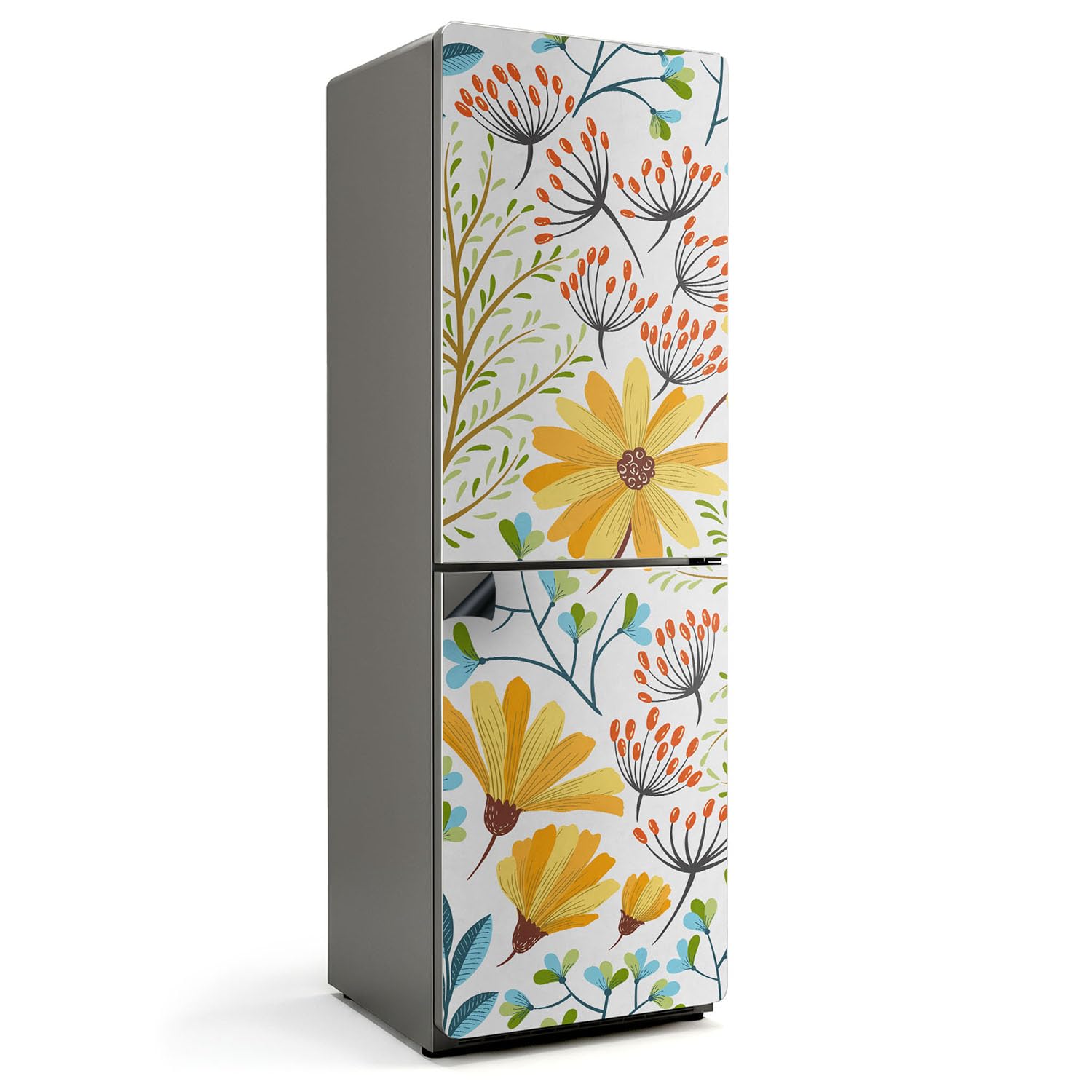 Tapis Magnétique 60x190 cm pour Cuisine - Rénovation Surface Motif Floral