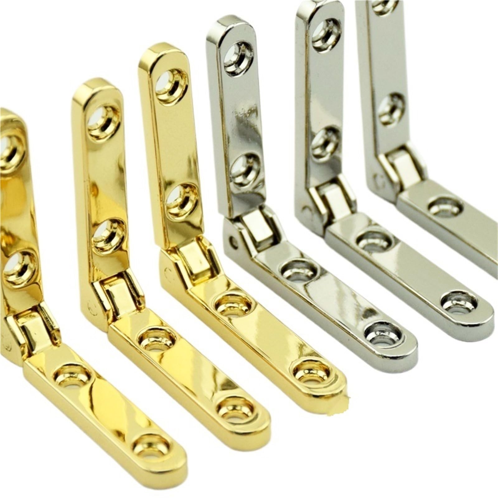 100pcs Zinc Alloy Hinge for Jewelry Boxes with Screw(Golden)