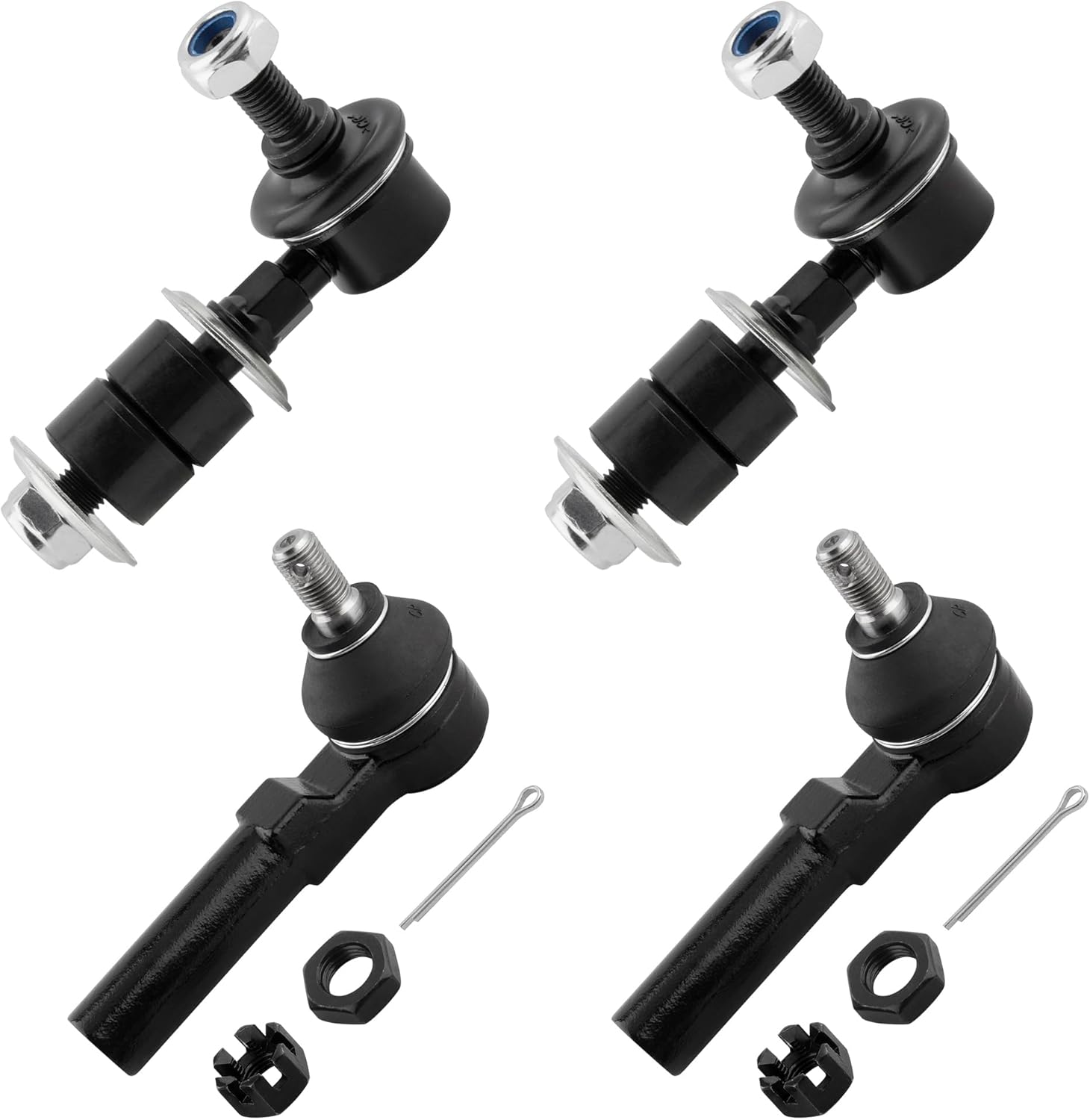 BOXI (Set of 4) Front Outer Tie Rods + Sway Bar Links fit for Mercury Villager 1993-2002 / for Nissan Quest 1993 1994 1995 1996 1997 1998 1999 2000 2001 2002 / Replaces K8643 ES3200