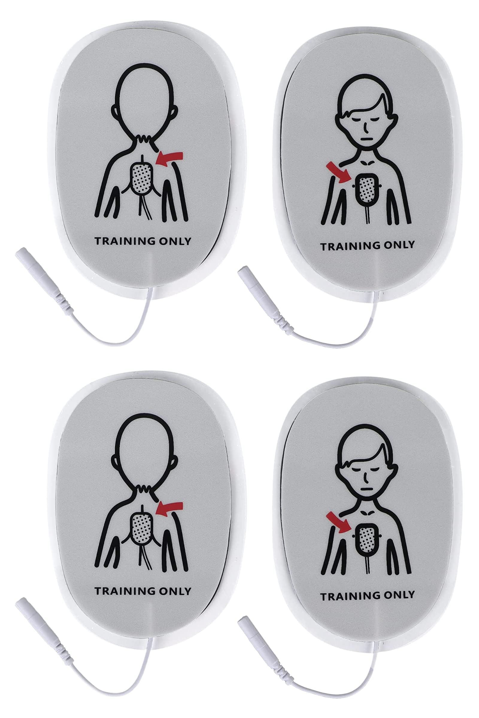 Conjunto de almohadillas de entrenamiento AED almohadillas de entrenamiento pediátrico reutilizables entrenadores AED XFT-D0009 XFT-120C+ XFT-120C Zoll (4)