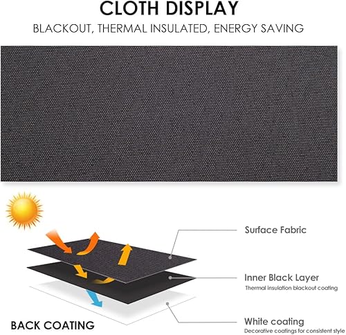 Miniatura 3 de Allbright Persianas enrollables 100 % opacas con cubierta de cenefa (36 pulgadas de ancho x 72 pulgadas de alto, gris), con protección UV, persianas