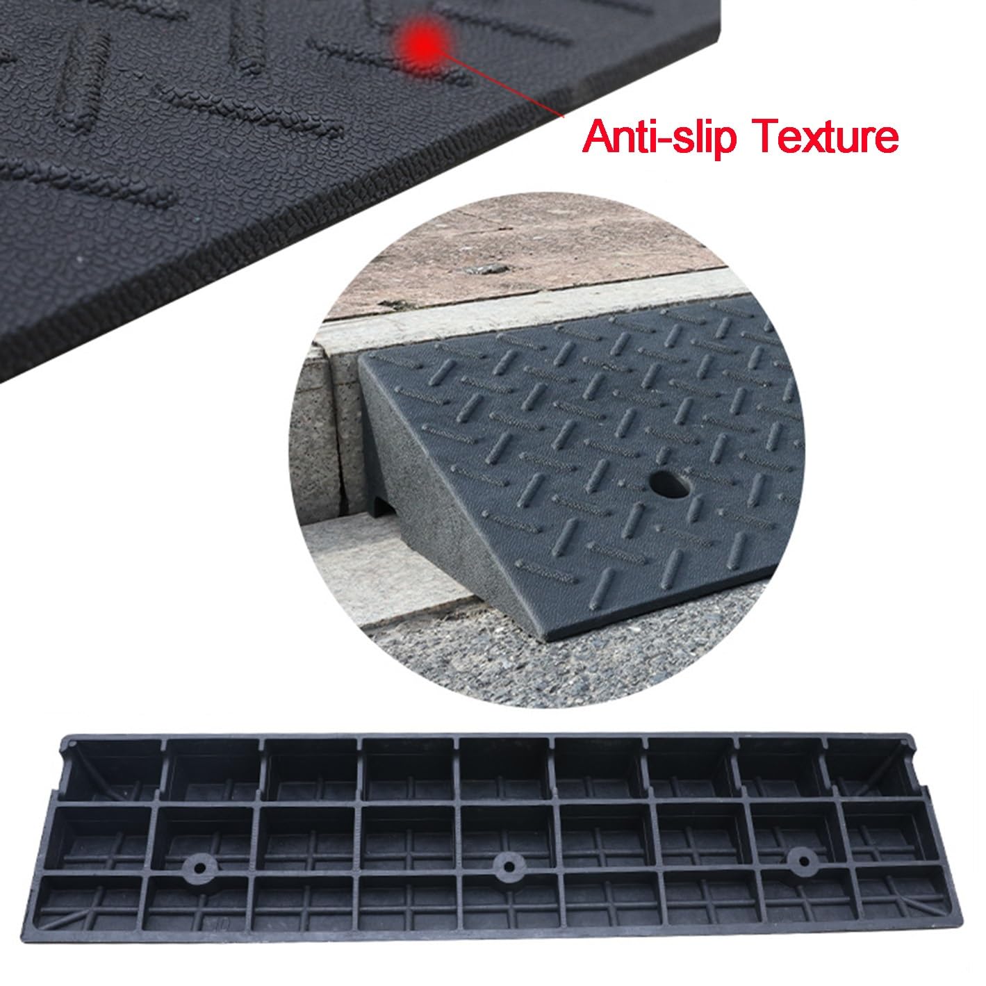 Rampe in Gomma per Marciapiedi,Rampe di Soglia Resistenti,Altezza 10 11 12 13 14 15 cm, per Vialetti d'accesso, Scooter per Disabili/Porte/Gradini(Height 12cm (4.7 inch))