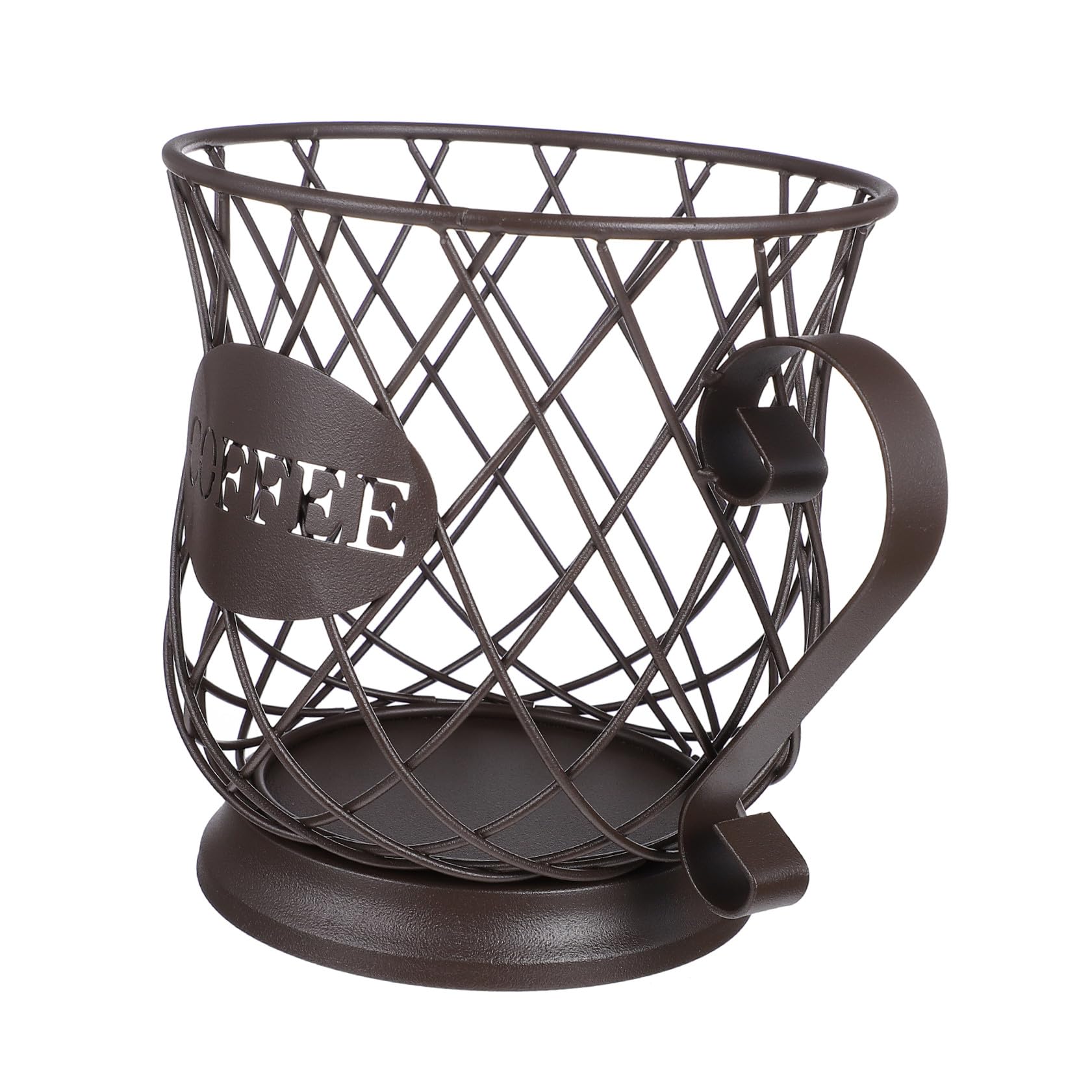 Porte-café en métal marron grande capacité pour dosettes et fruits