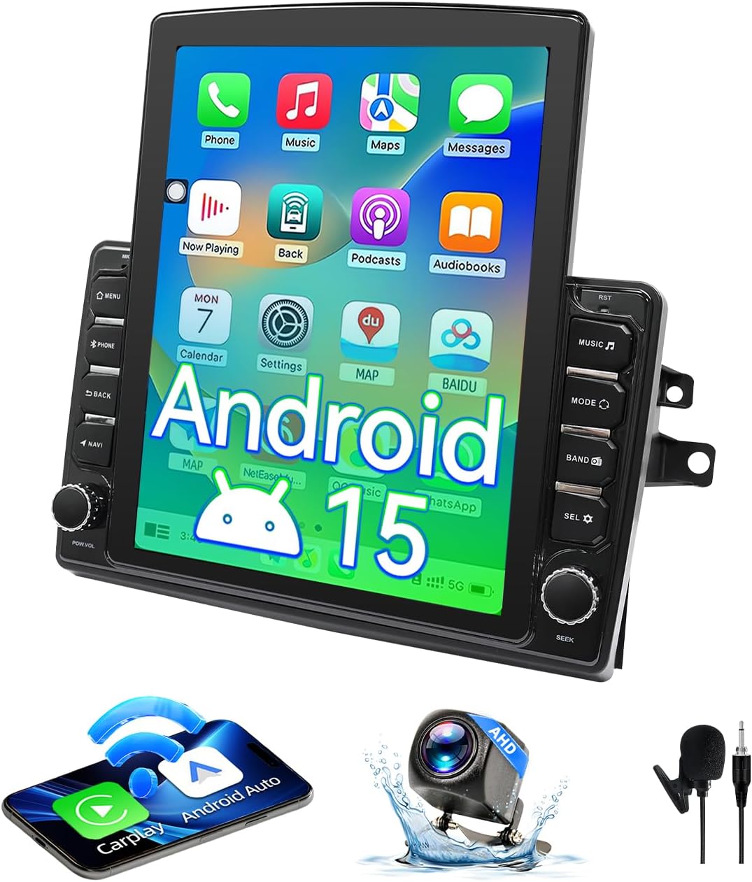 OSEMALL Android 15 Car Stereo with 9.7" Touchscreen for Toyota Sienna 2004–2010