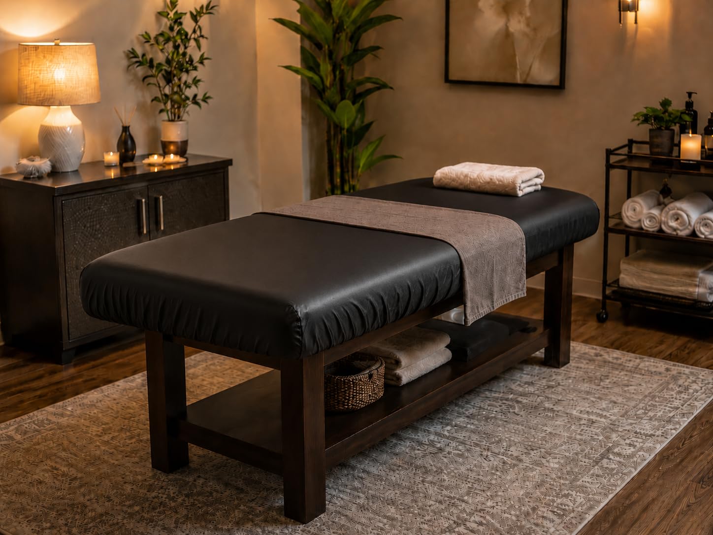 Protector de mesa de masaje, funda impermeable para cama de spa, protector elástico de piel de vinilo de alta calidad para mesas de masaje de 28 a 32 pulgadas, reutilizable, color negro