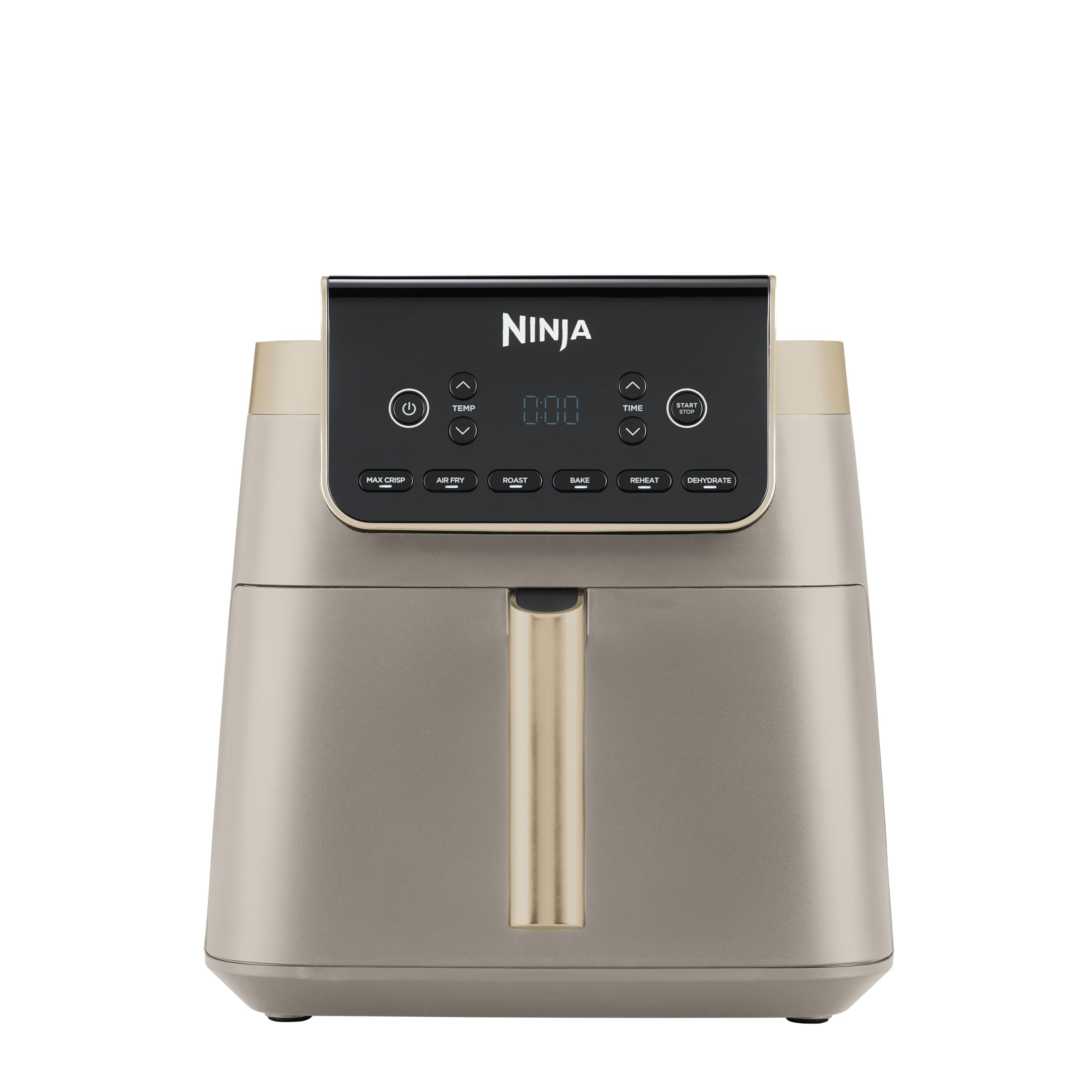 Ninja Air Fryer MAX PRO, 6.2L, Uses No Oil, Large Square Single Drawer, Roast, Bake, Air Fry, Digital, Cook From Frozen, Non-Stick, Dishwasher Safe Basket & Crisper Plate, Stone Gold AF180UKSD