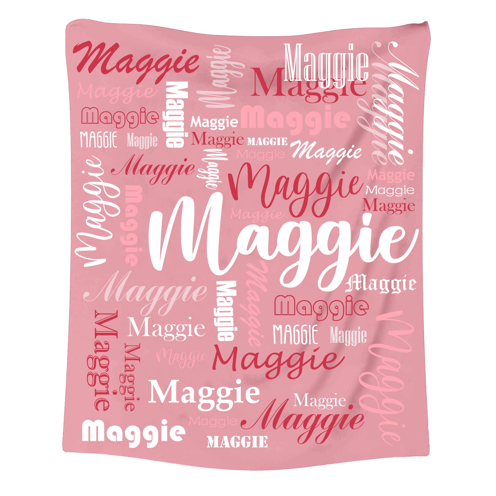 NIBESSER Personalised Baby Blanket with Names Custom Blankets Personalised Baby Gifts Customised Blanket for Boys Girls Newborn Toddlers Kids Adults Mom Dad Family Friends Dogs