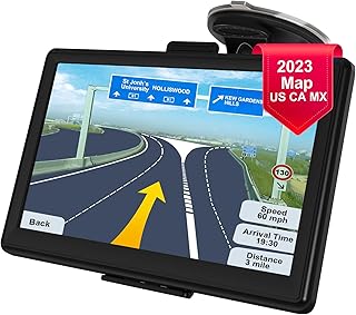 GPS Navigation System for Car Truck RV, 7 inch Car GPS Navigator with Touchscreen, 2023 America Maps, Free Lifetime Updates, Voice Turn Direction Guidance, for Semi Truck Commercial Drivers