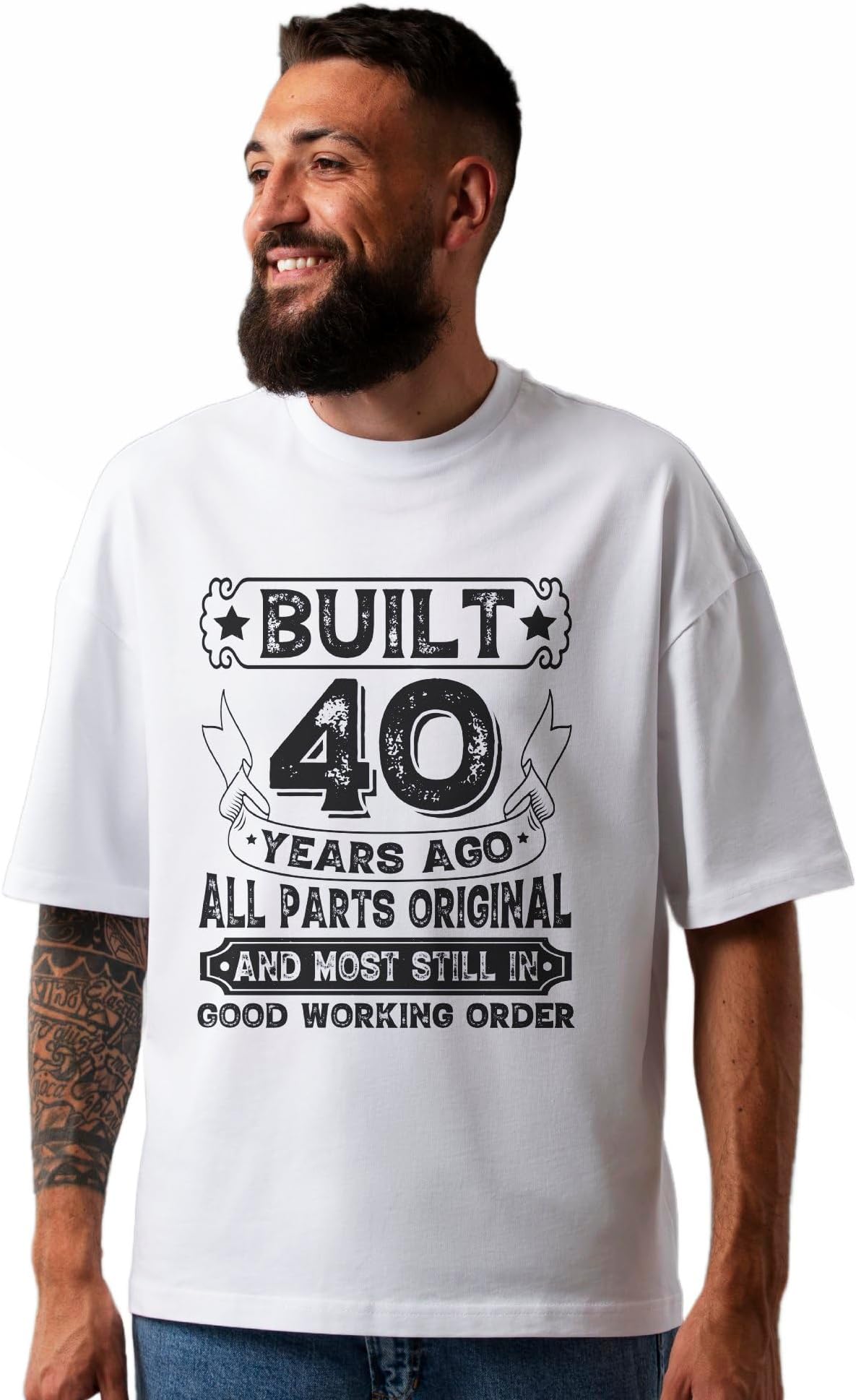 Vintage 40th Birthday T-Shirt, Built 40 Years Ago, Funny Unisex Birthday Gift Idea, Celebration Tee for Him or Her, Casual Apparel
